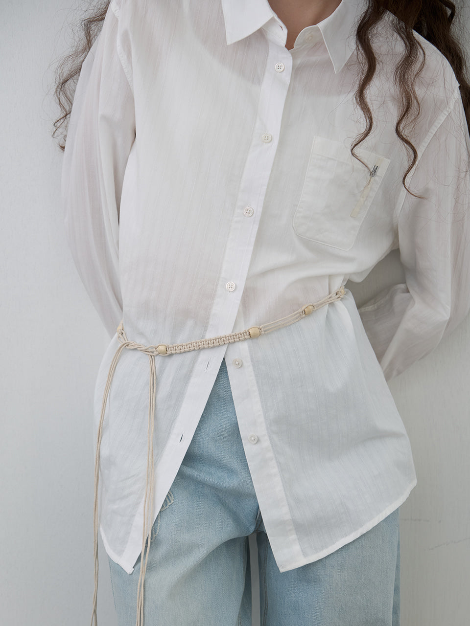 Kijun - Pure Essence Cotton Shirt (Off-White) product image 4 | TRAB K-Fashion Australia