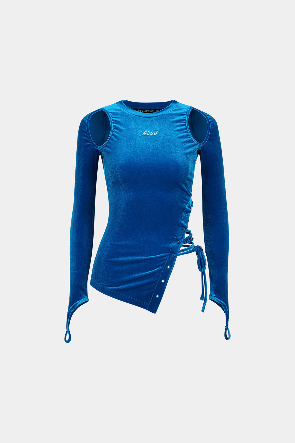 Andersson Bell - Velvet Cut-Out Top (Blue) product image 7 | TRAB K-Fashion Australia