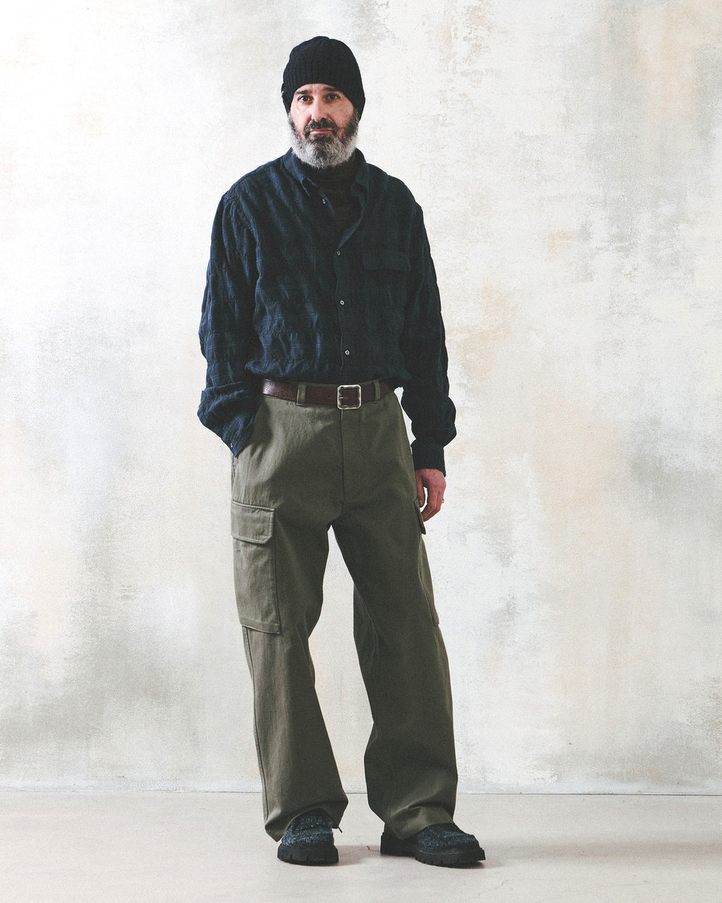 Eastlogue - Holiday Shirts (D.navy & Blue Check) product image 1 | TRAB K-Fashion Australia