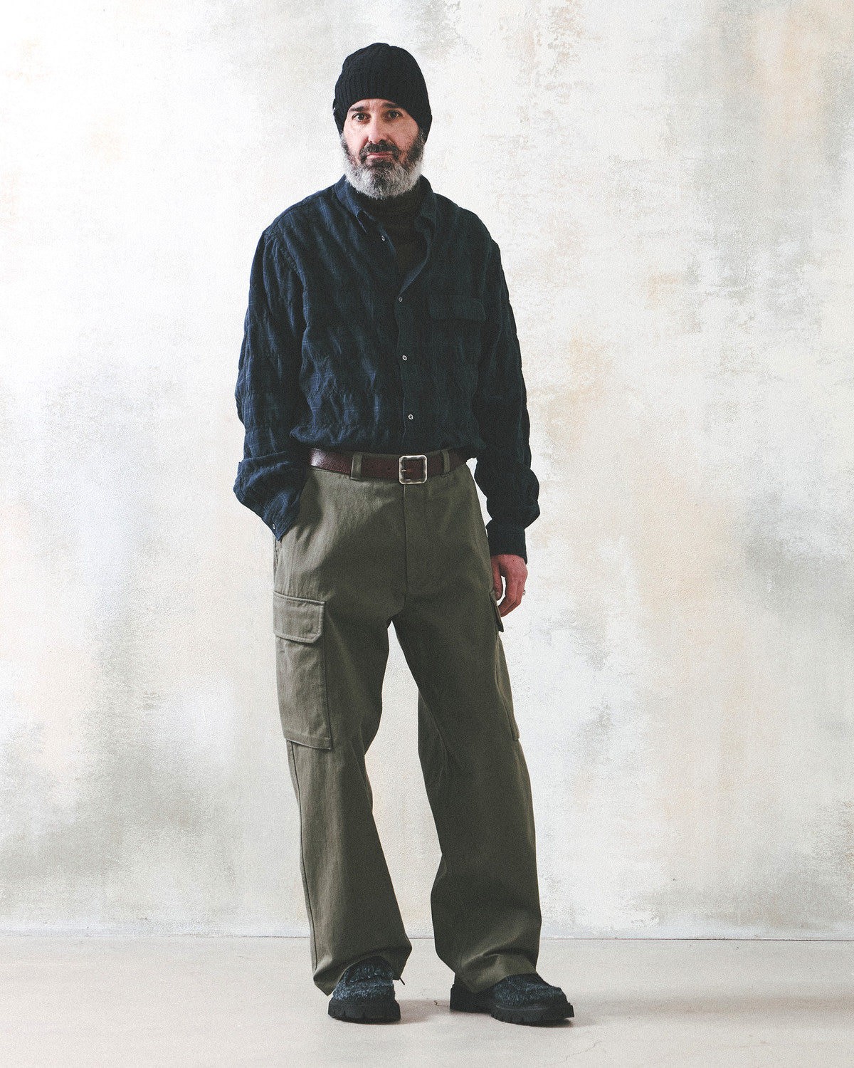 Eastlogue - Holiday Shirts (D.navy & Blue Check) product image 1 | TRAB K-Fashion Australia