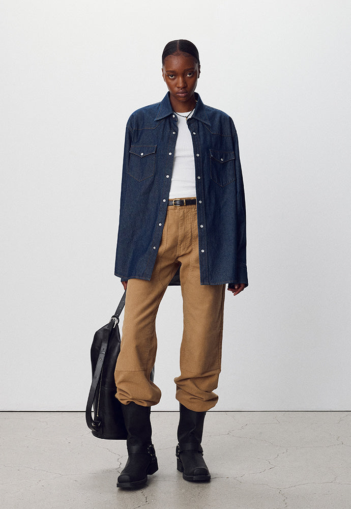 Tonywack - Rinsed Denim Western Shirt (Indigo) product image 1 | TRAB K-Fashion Australia