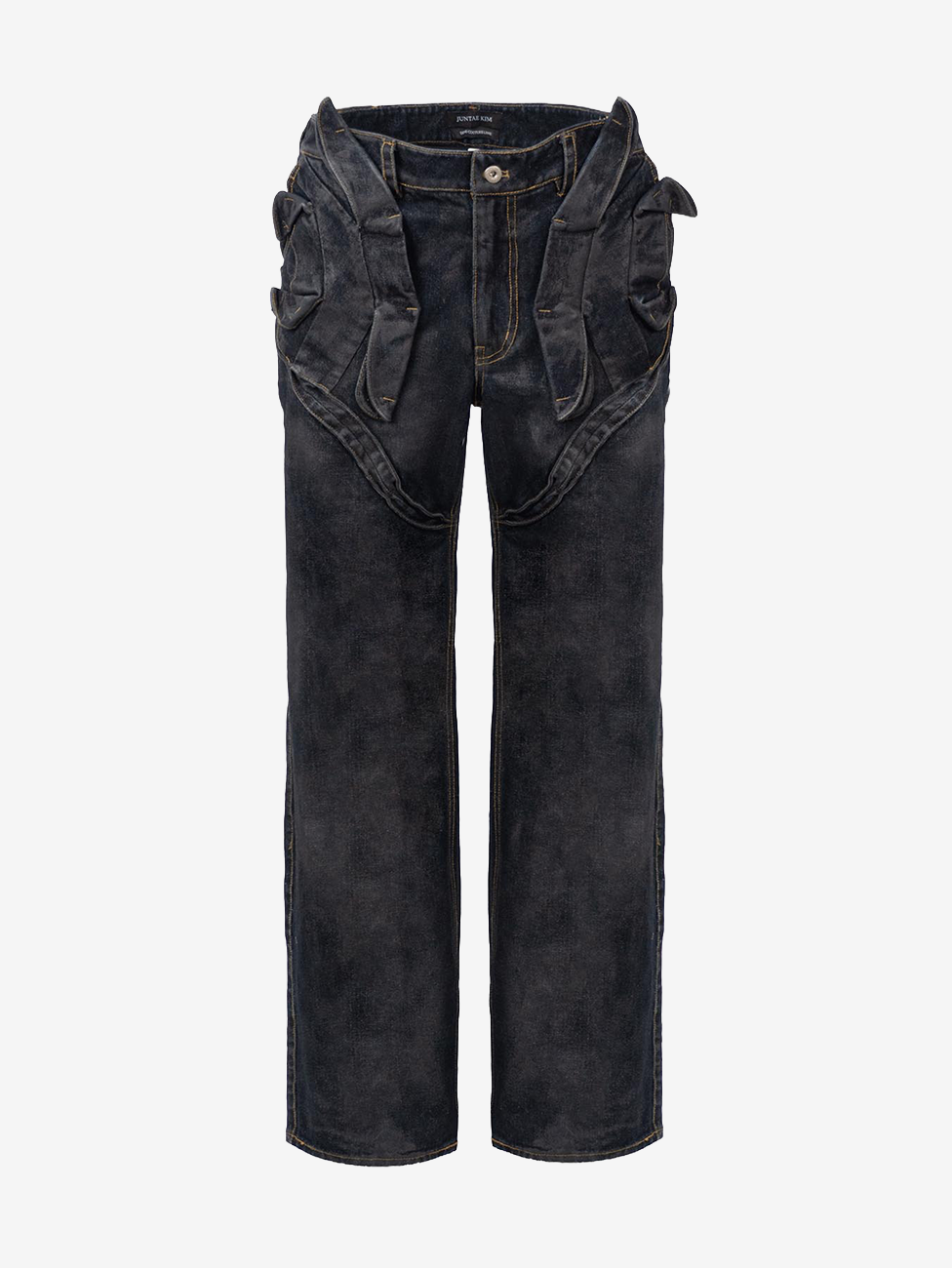 Juntae Kim - Gathered Denim Trousers (OC1) product image 1 | TRAB K-Fashion Australia