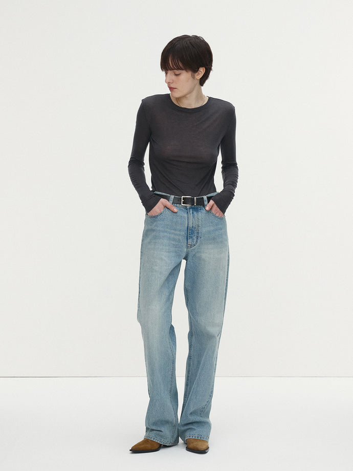 Tonywack - Wool Tencel Long Sleeve (Charcoal) product image 3 | TRAB K-Fashion Australia