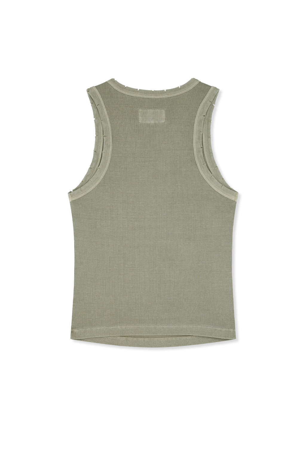 Matin Kim - Distressed Sleeveless Logo Top (Beige) product image 2 | TRAB K-Fashion Australia