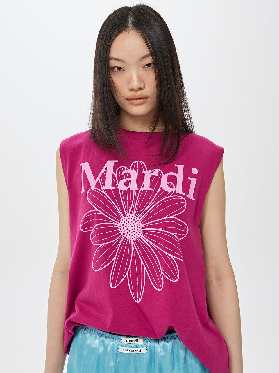 Mardi Mercredi - Oversized Sleeveless Flowermardi (Magenta Lavender) product image 1 | TRAB K-Fashion Australia