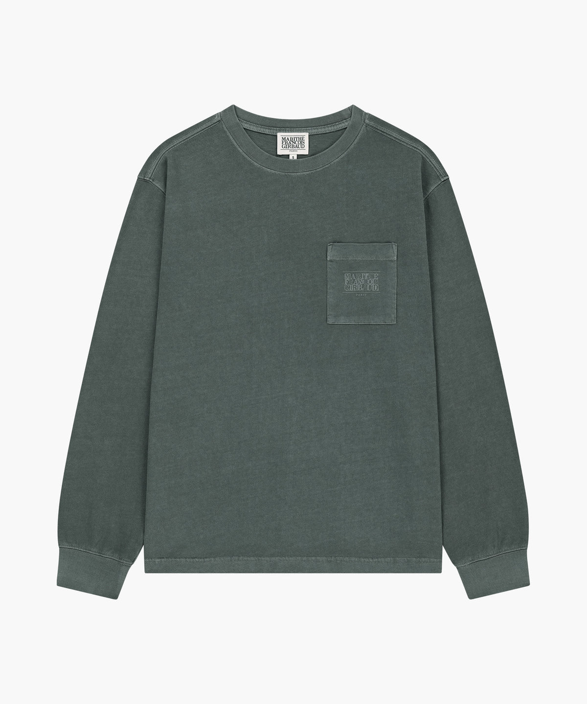 Marithe & Francois Girbaud - Doodle Classic Logo Washing Long Sleeve Tee (Charcoal) product image 5 | TRAB K-Fashion Australia