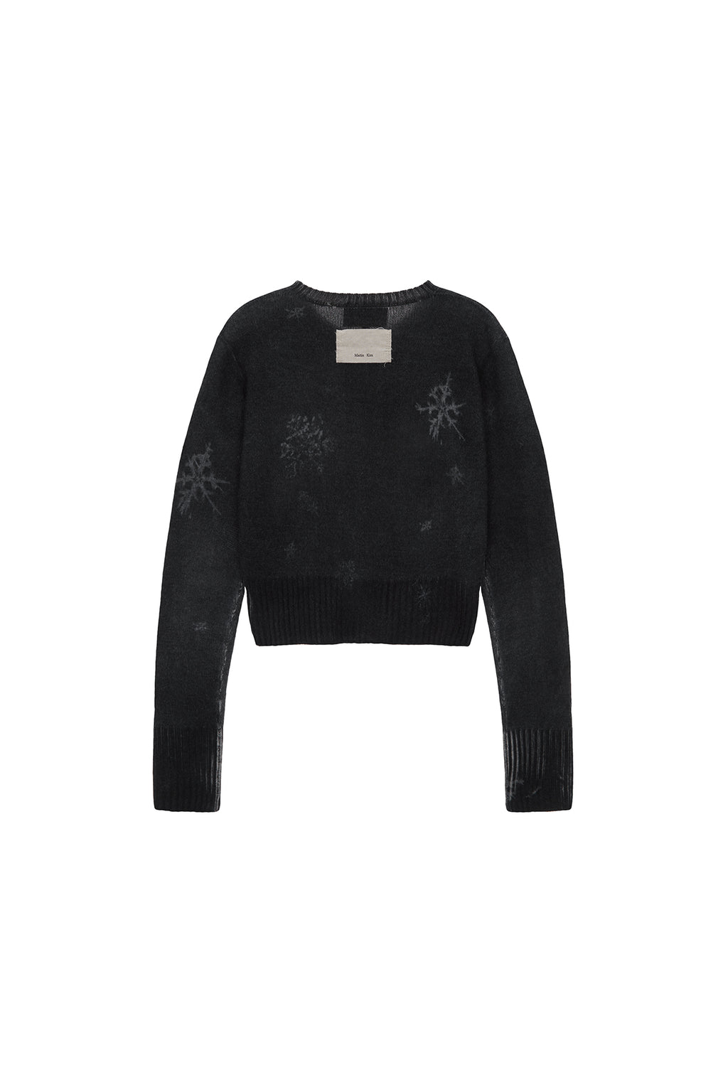 Matin Kim - Snow Graphic Knit Cardigan (Charcoal) product image 2 | TRAB K-Fashion Australia