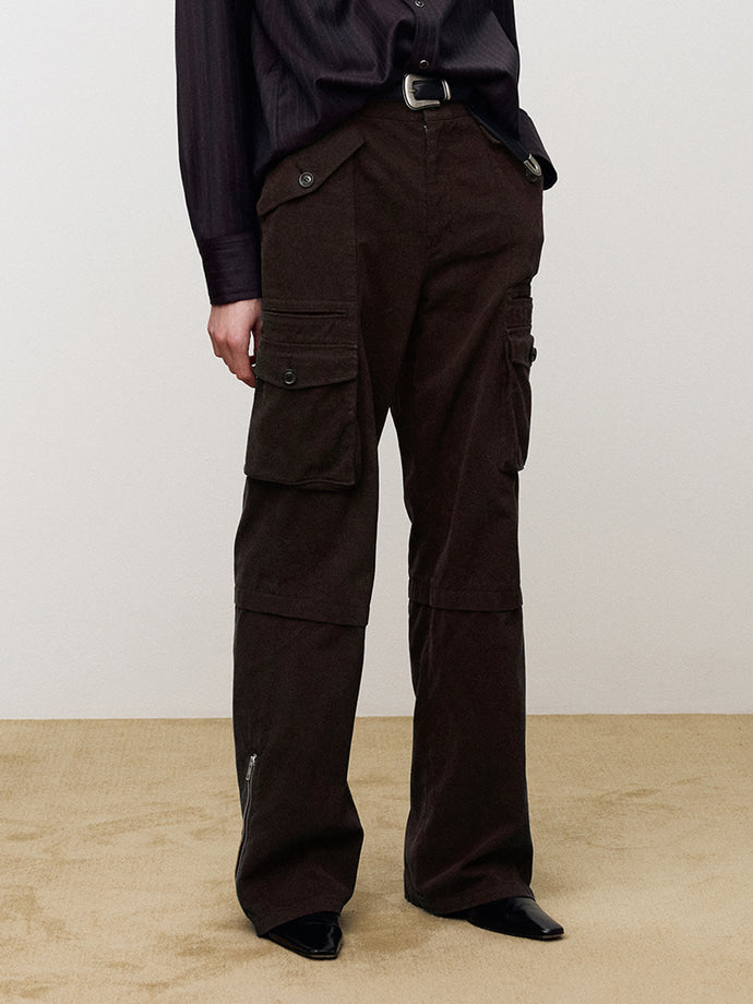 Tonywack - Garment-Washed Utility Cargo Pants (Faded Brown) product image 1 | TRAB K-Fashion Australia
