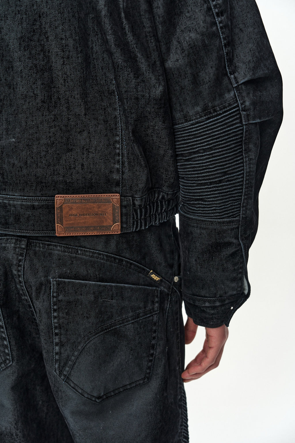 Andersson Bell - Unisex Rodeo Biker Wide-Leg Jeans (black) (Black) product image 6 | TRAB K-Fashion Australia
