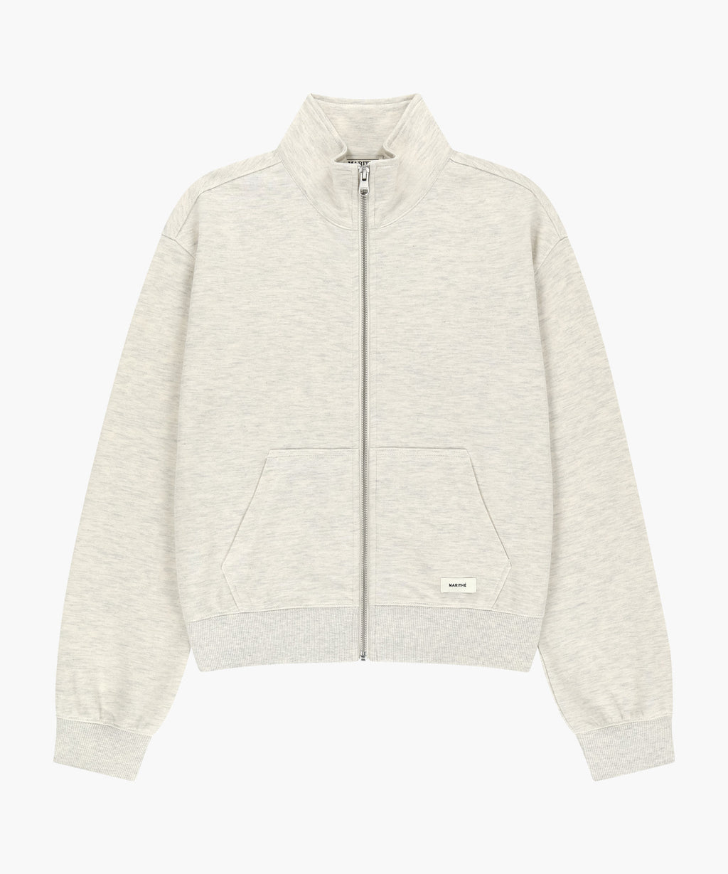 Marithe & Francois Girbaud - Basic High Neck Zipup (Oatmeal) product image 6 | TRAB K-Fashion Australia