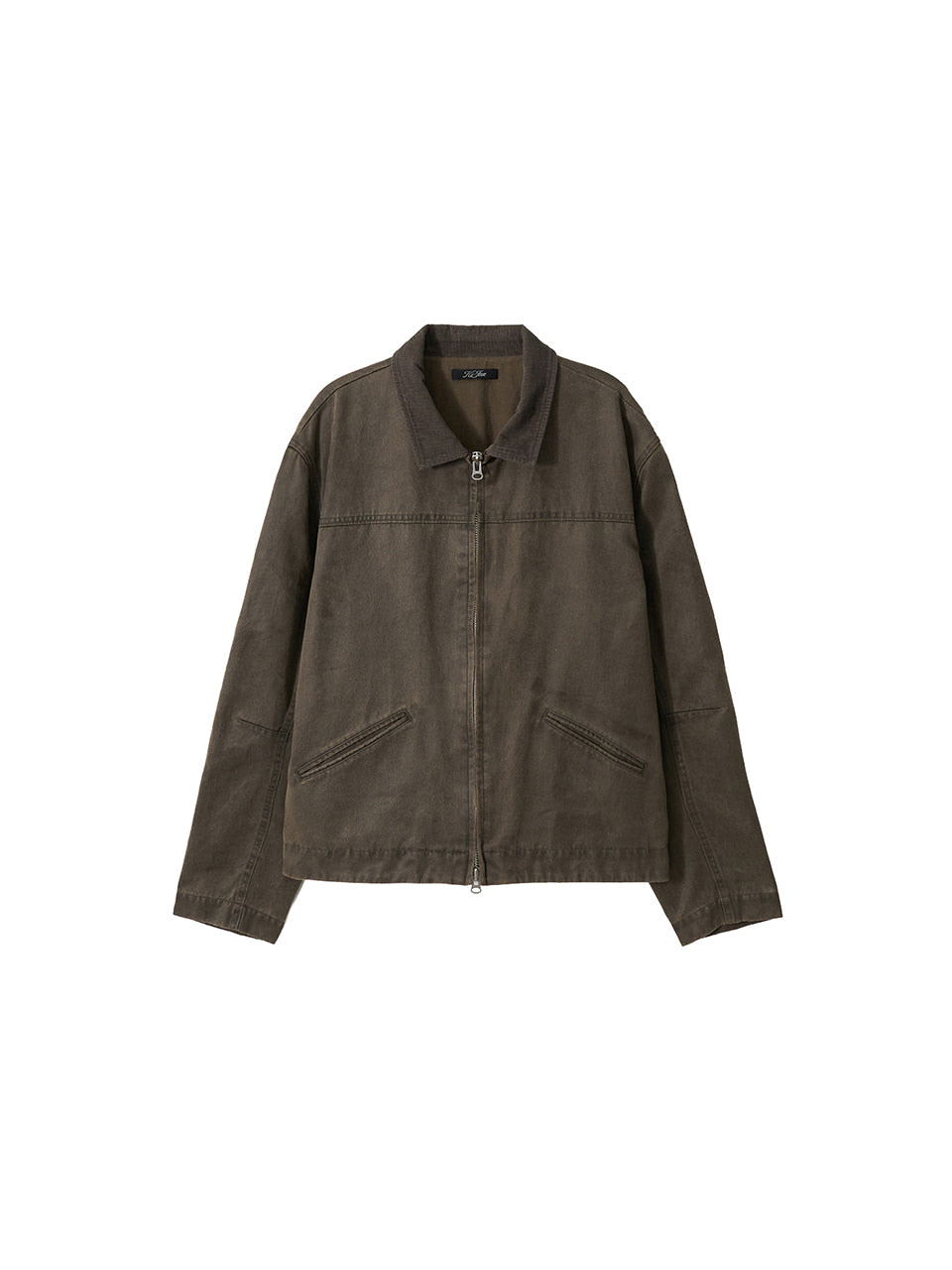 Kijun - Washed Leather Work Jacket (Khaki Brown) product image 8 | TRAB K-Fashion Australia