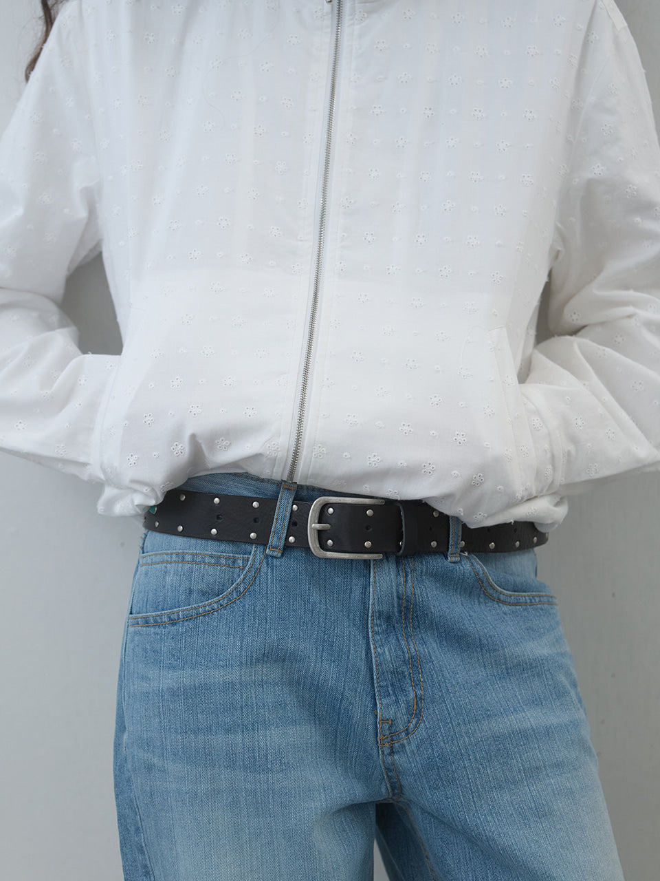 Kijun - Punching Lace Blouson (Off-White) product image 3 | TRAB K-Fashion Australia