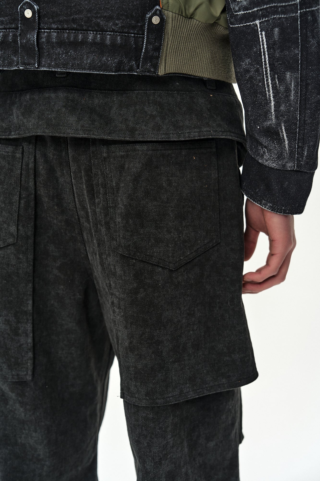 Andersson Bell - Raptor Three Layered Wide-Leg Trousers (black) (Black) product image 7 | TRAB K-Fashion Australia