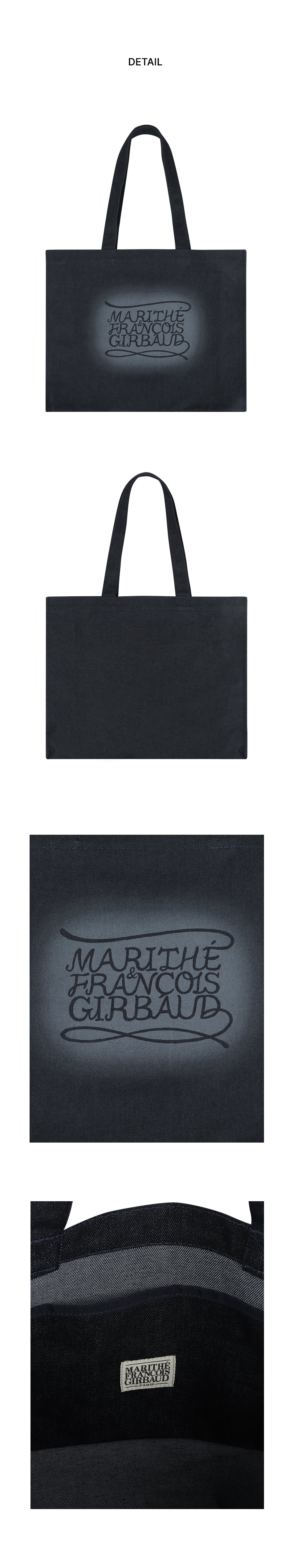 Marithe & Francois Girbaud - Drawing Classic Logo Denim Eco Bag (Dark Blue) product image 6 | TRAB K-Fashion Australia