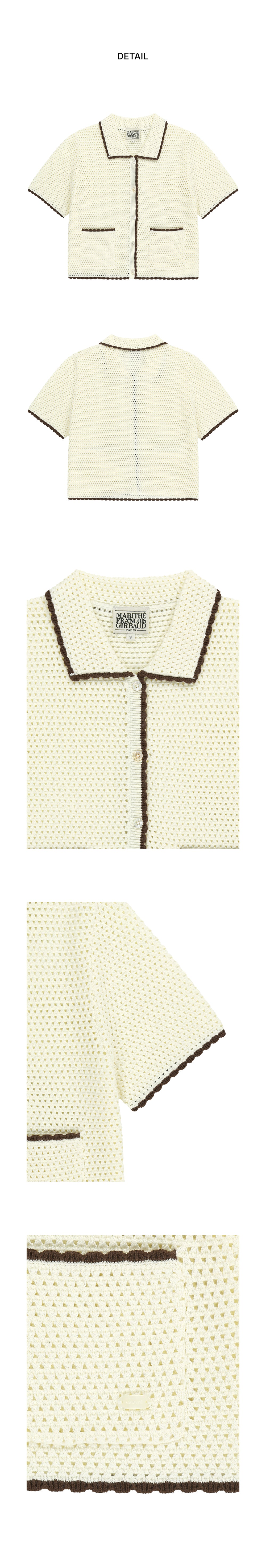 Marithe & Francois Girbaud - Crochet Half Knit Cardigan (Ivory) product image 6 | TRAB K-Fashion Australia