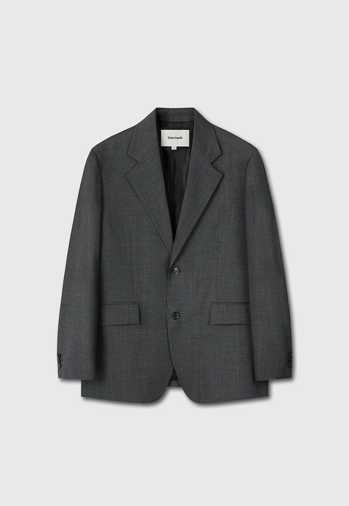 Tonywack - Relaxed Fit Tailored Blazer (Grey) product image 7 | TRAB K-Fashion Australia