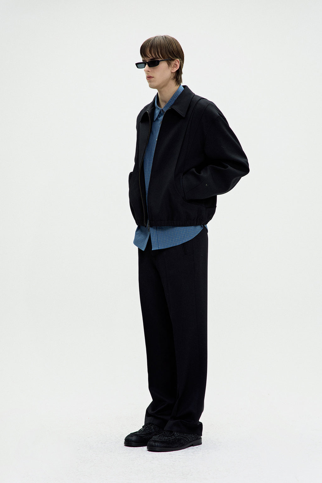 Coor - Wool-Blend Straight-Leg Trousers (Black) product image 3 | TRAB K-Fashion Australia