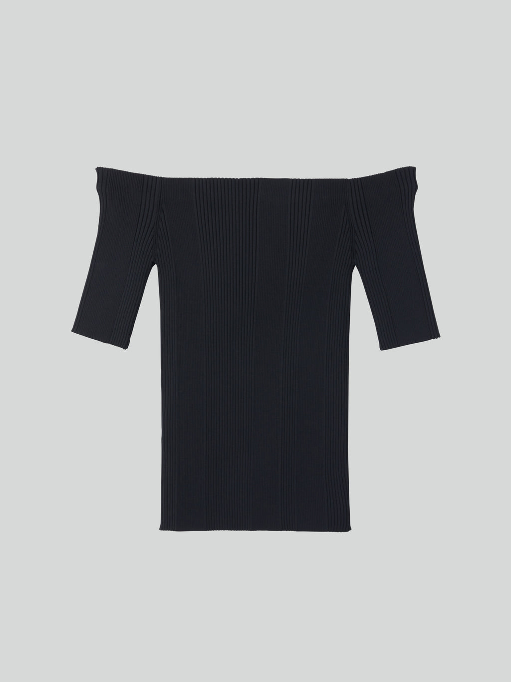 Recto - Off Shoulder Ribbed Knit Top (Black) product image 5 | TRAB K-Fashion Australia