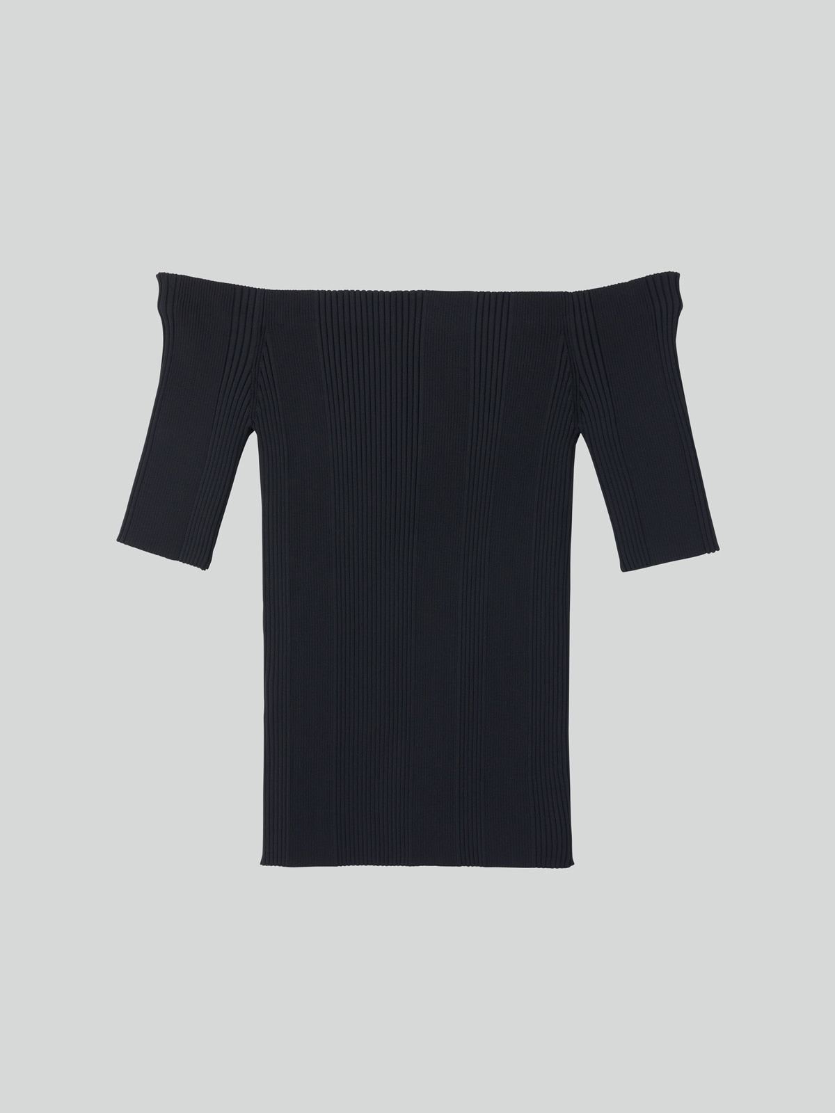 Recto - Off Shoulder Ribbed Knit Top (Black) product image 5 | TRAB K-Fashion Australia