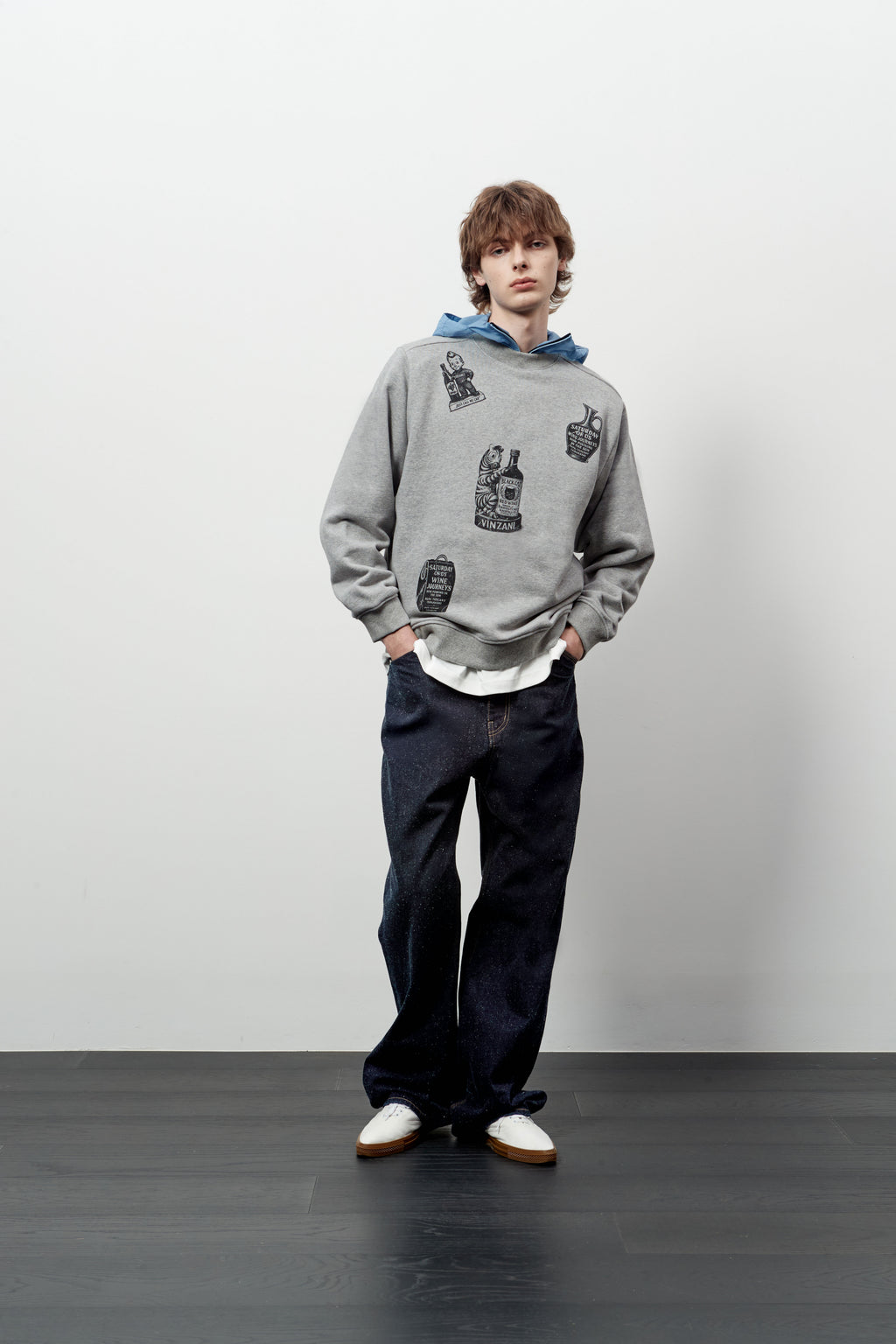 Stu - Printing Sweatshirt Melange (Grey) product image 7 | TRAB K-Fashion Australia