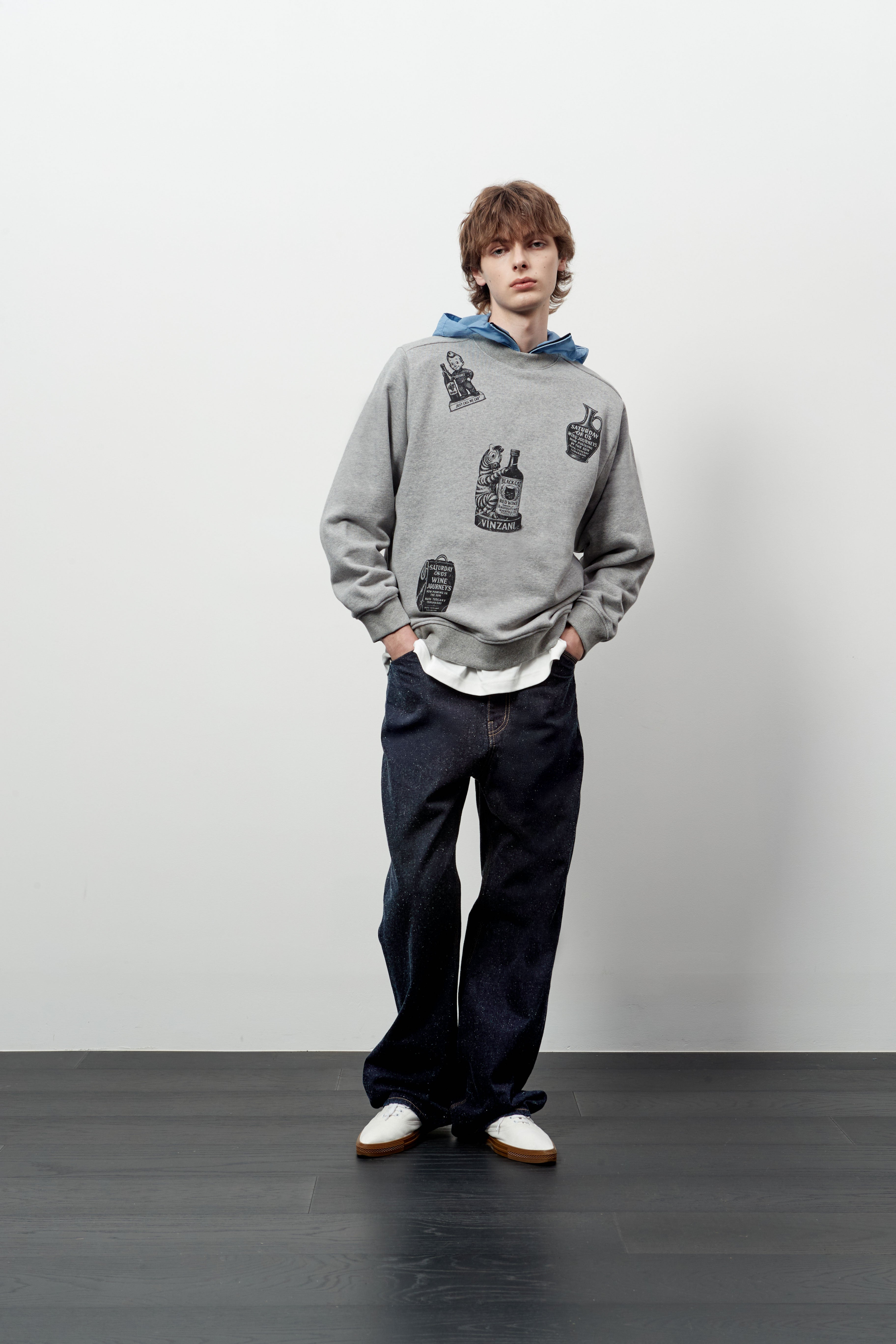 Stu - Printing Sweatshirt Melange (Grey) product image 7 | TRAB K-Fashion Australia