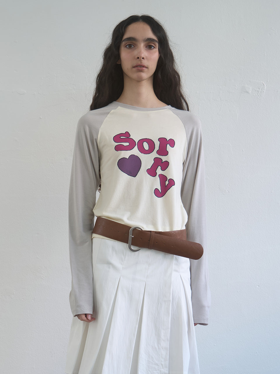 Kijun - Sorry Raglan Tee (Ivory) product image 1 | TRAB K-Fashion Australia