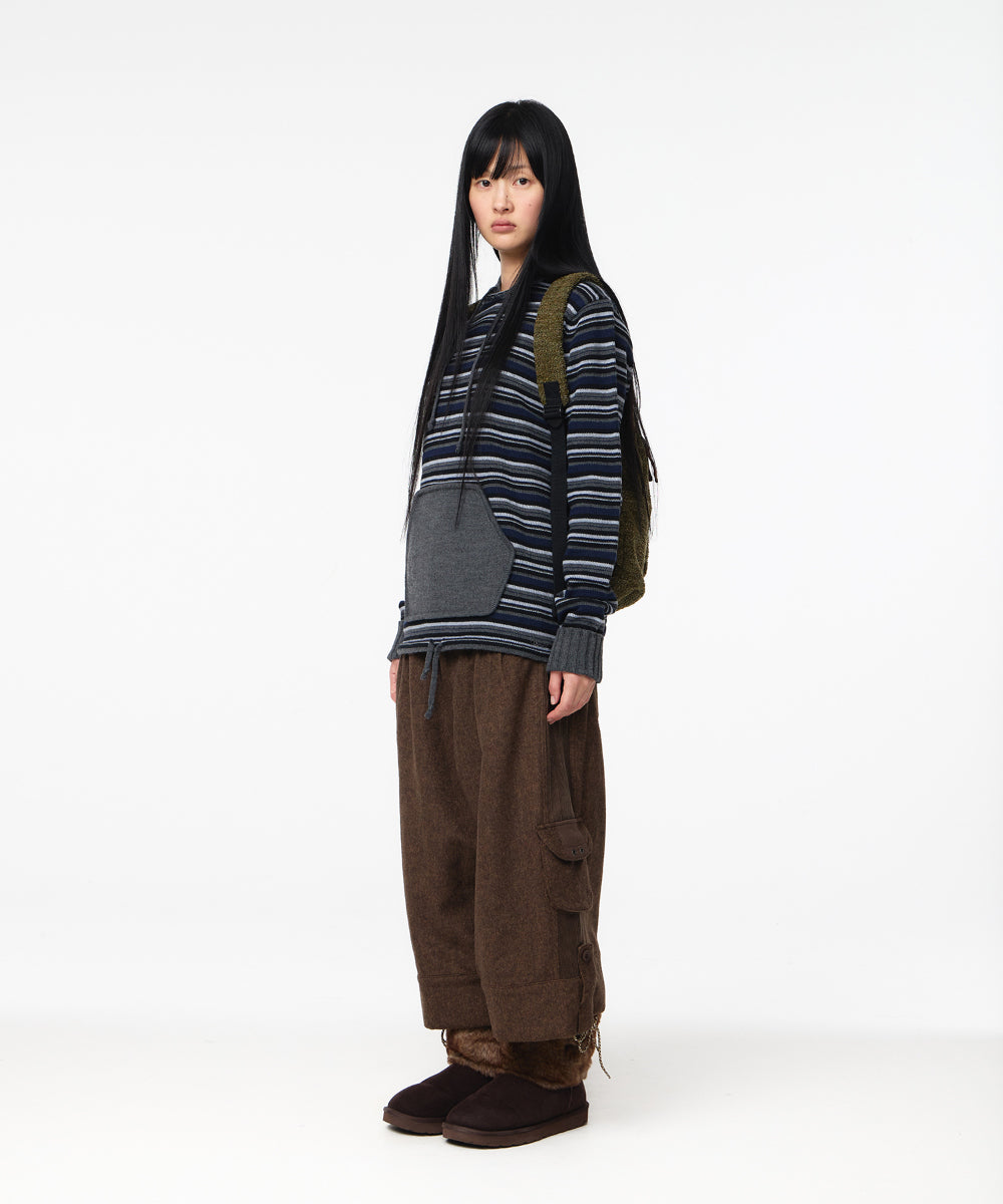 Coyseio - Side Panel Wide Pants (Brown) product image 8 | TRAB K-Fashion Australia