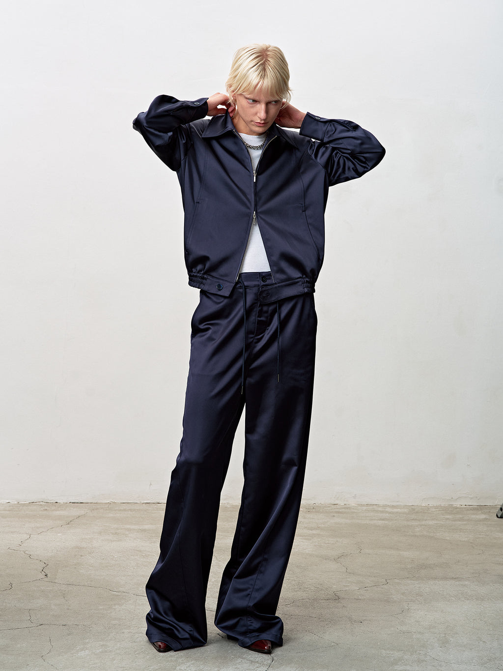 Tonywack - Silky Banding Lounge Pants (Navy) product image 9 | TRAB K-Fashion Australia