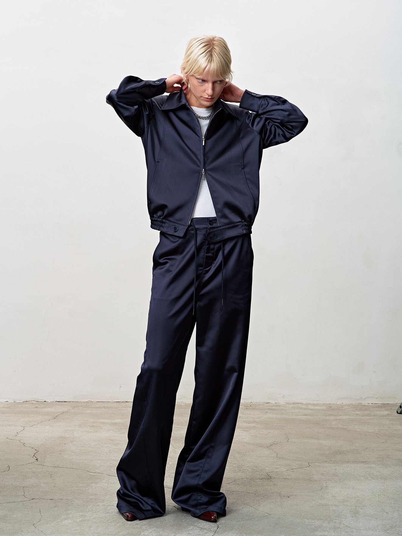 Tonywack - Silky Banding Lounge Pants (Navy) product image 9 | TRAB K-Fashion Australia