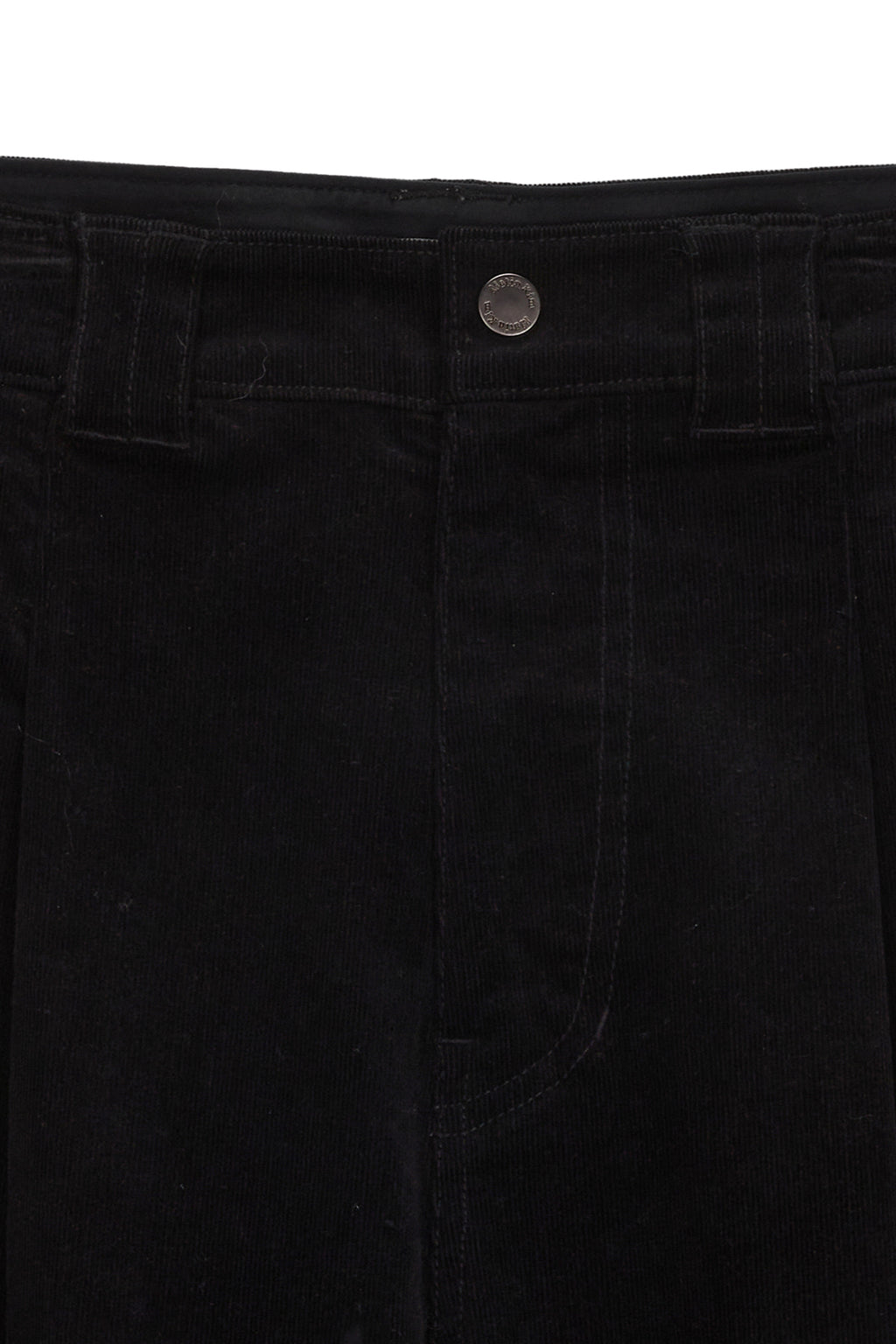 Matin Kim - Corduroy Tuck Point Wide Pants (Black) product image 3 | TRAB K-Fashion Australia