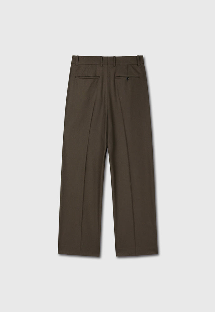 Tonywack - Wool And Cashmere Wide-Leg Trousers (Taupe Brown) product image 6 | TRAB K-Fashion Australia