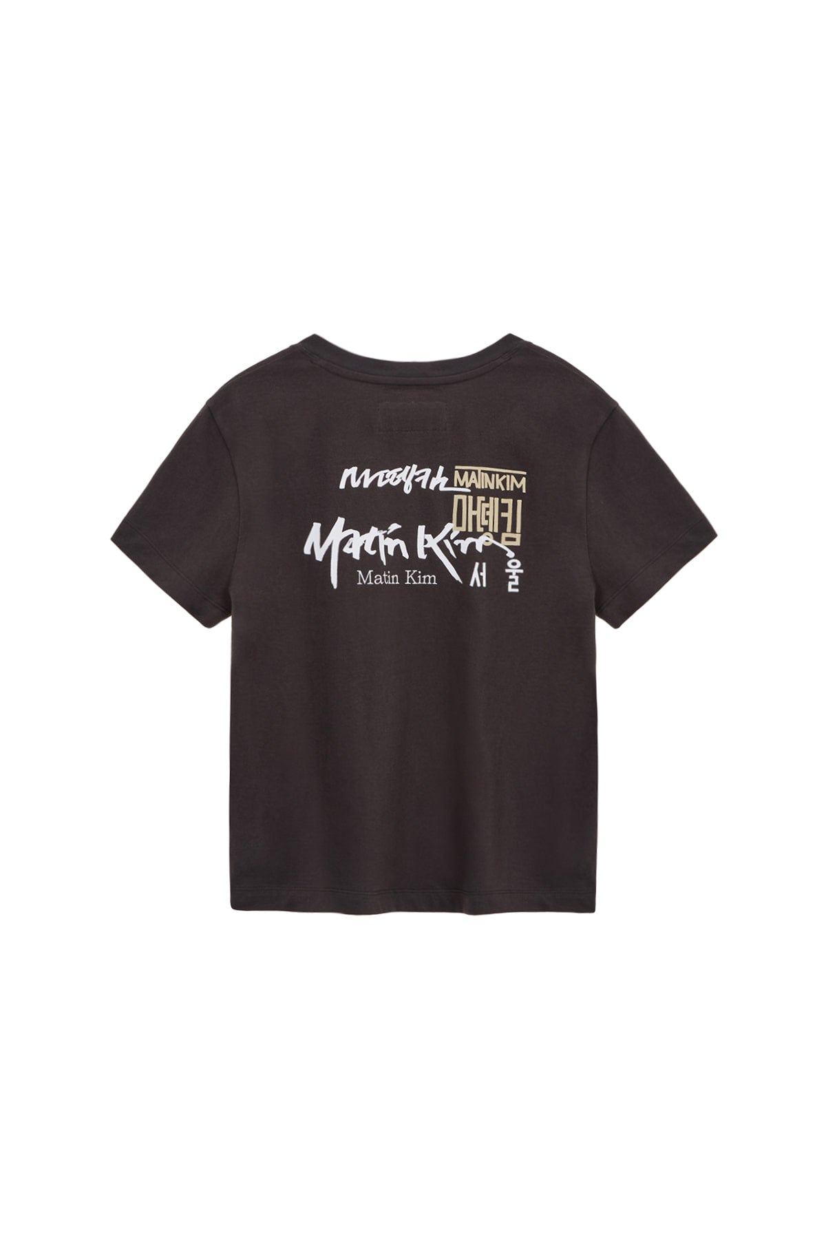 Matin Kim - Hangeul Logo Small Archive Top (Charcoal) product image 2 | TRAB K-Fashion Australia