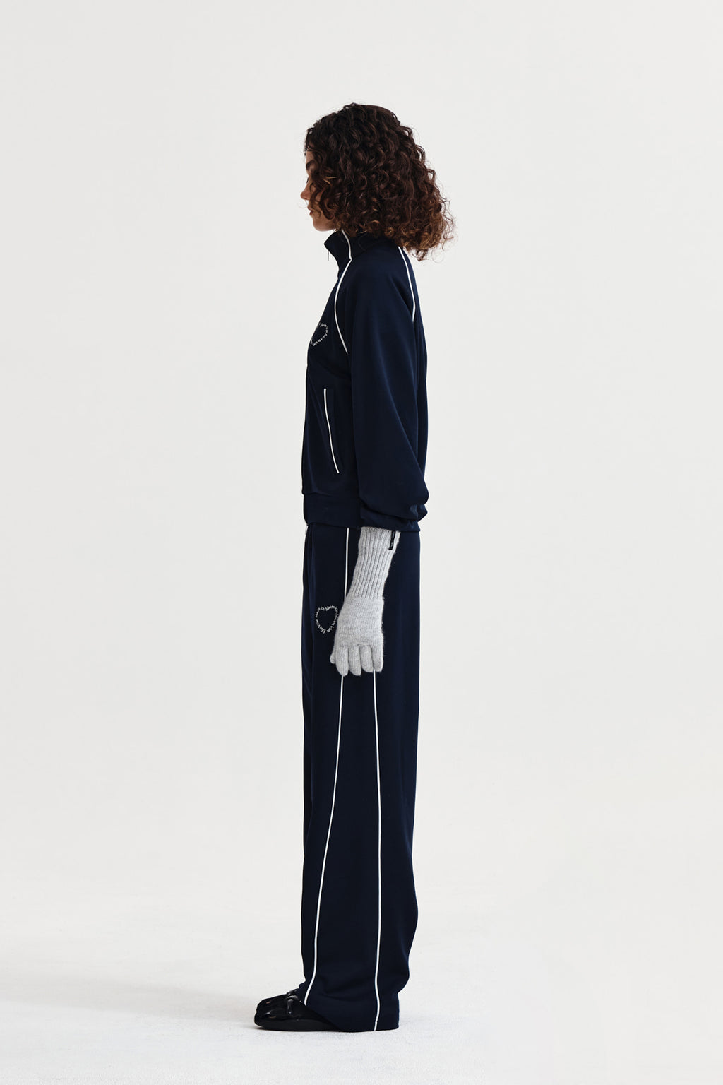 Matin Kim - Heart Logo Track Pants (Navy) product image 6 | TRAB K-Fashion Australia