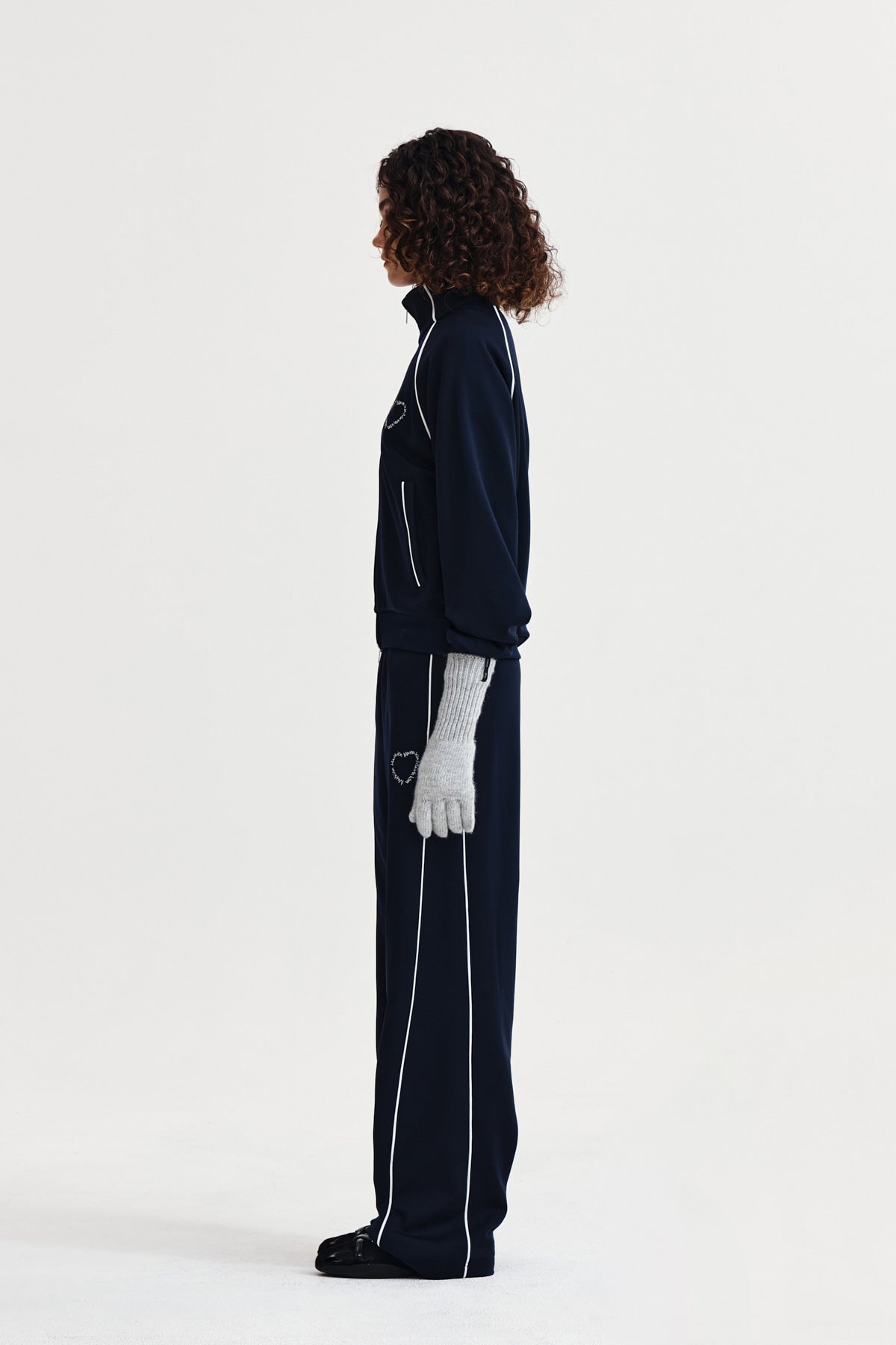 Matin Kim - Heart Logo Track Pants (Navy) product image 6 | TRAB K-Fashion Australia