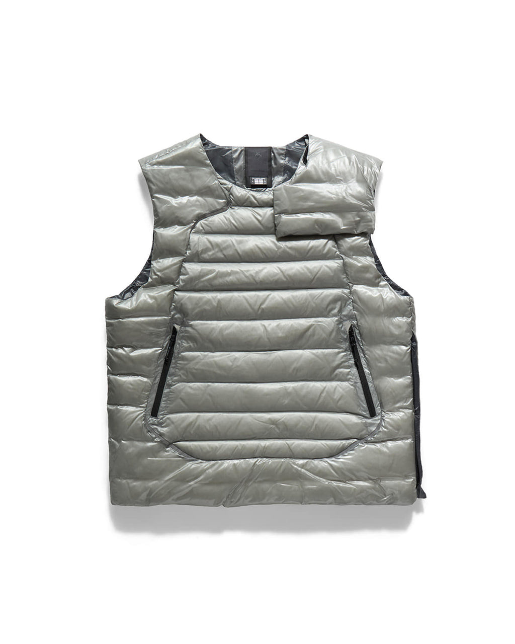 Eastlogue - Asymmetric Bullet Proof Down Vest (Silver) product image 6 | TRAB K-Fashion Australia