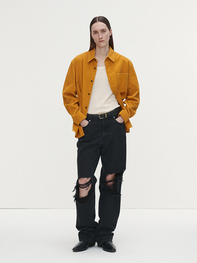 Tonywack - Washed Corduroy Distressed Shirt (Mustard) product image 1 | TRAB K-Fashion Australia
