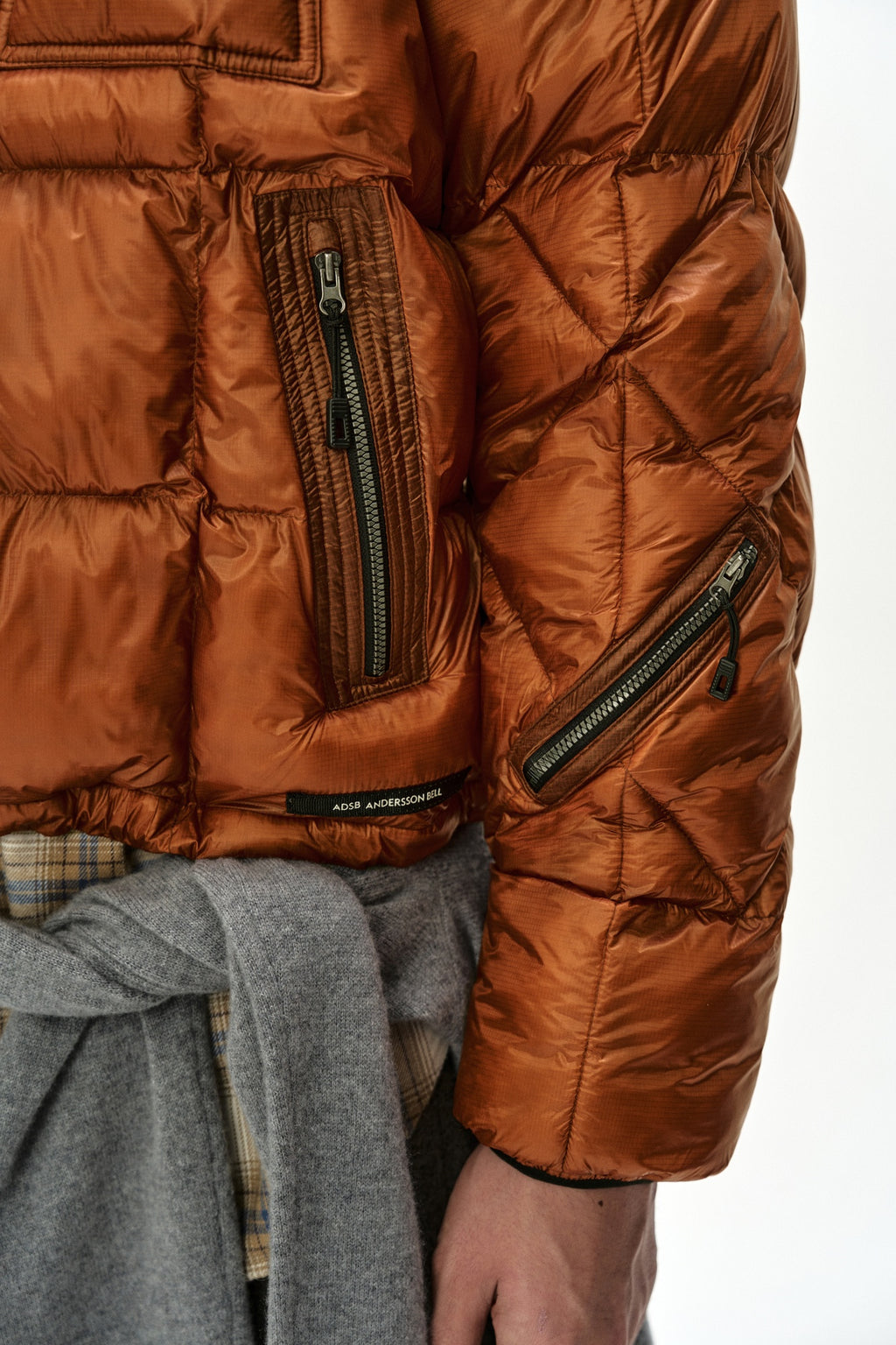 Andersson Bell - Unisex Torino Lightweight Down Jacket (Orange) product image 10 | TRAB K-Fashion Australia