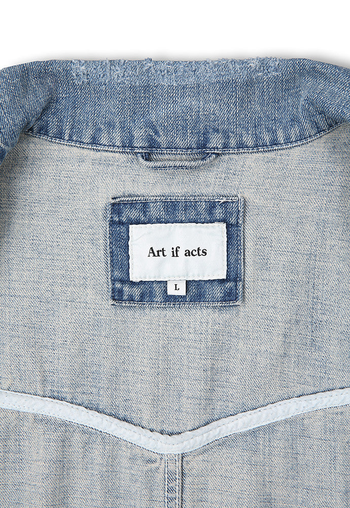 Art if acts - Denim Western Coverall Jacket (Light Indigo) product image 7 | TRAB K-Fashion Australia