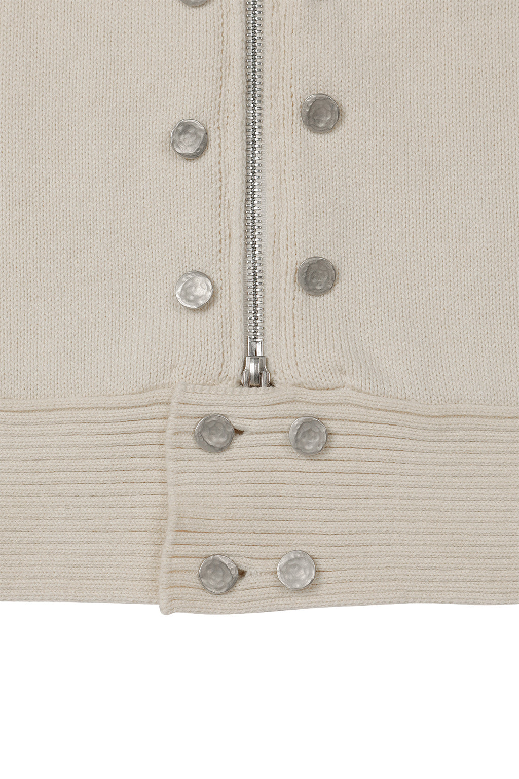 Deinet - High-Neck Stud Knit Outer (Ivory) product image 16 | TRAB K-Fashion Australia