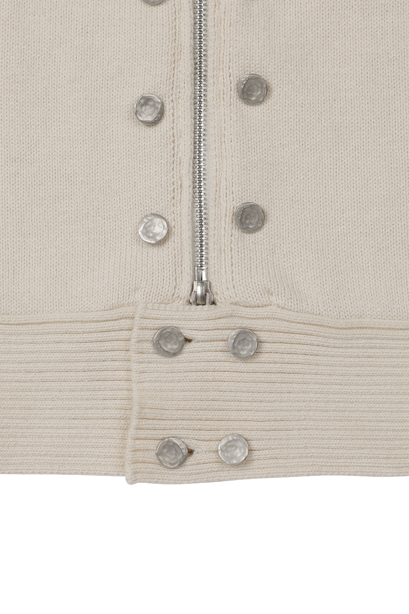 Deinet - High-Neck Stud Knit Outer (Ivory) product image 16 | TRAB K-Fashion Australia