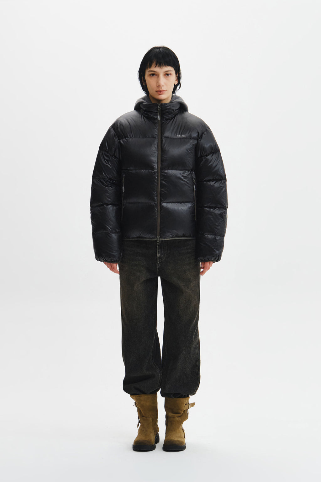 Matin Kim - Icon Logo Down Jumper (Black) product image 9 | TRAB K-Fashion Australia