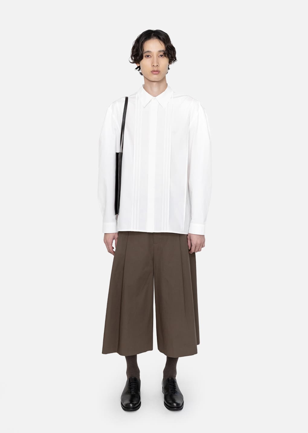 Amomento - Pleated Shirt (White) product image 2 | TRAB K-Fashion Australia