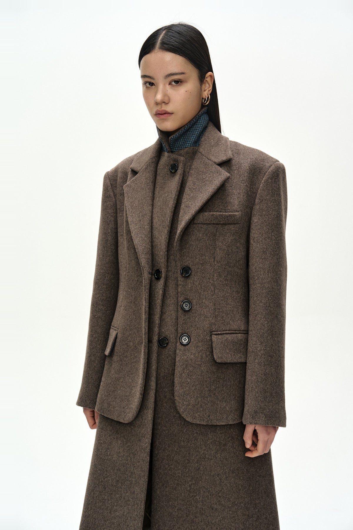 Andersson Bell - Blazer Layered 26 Coat (Brown) product image 7 | TRAB K-Fashion Australia
