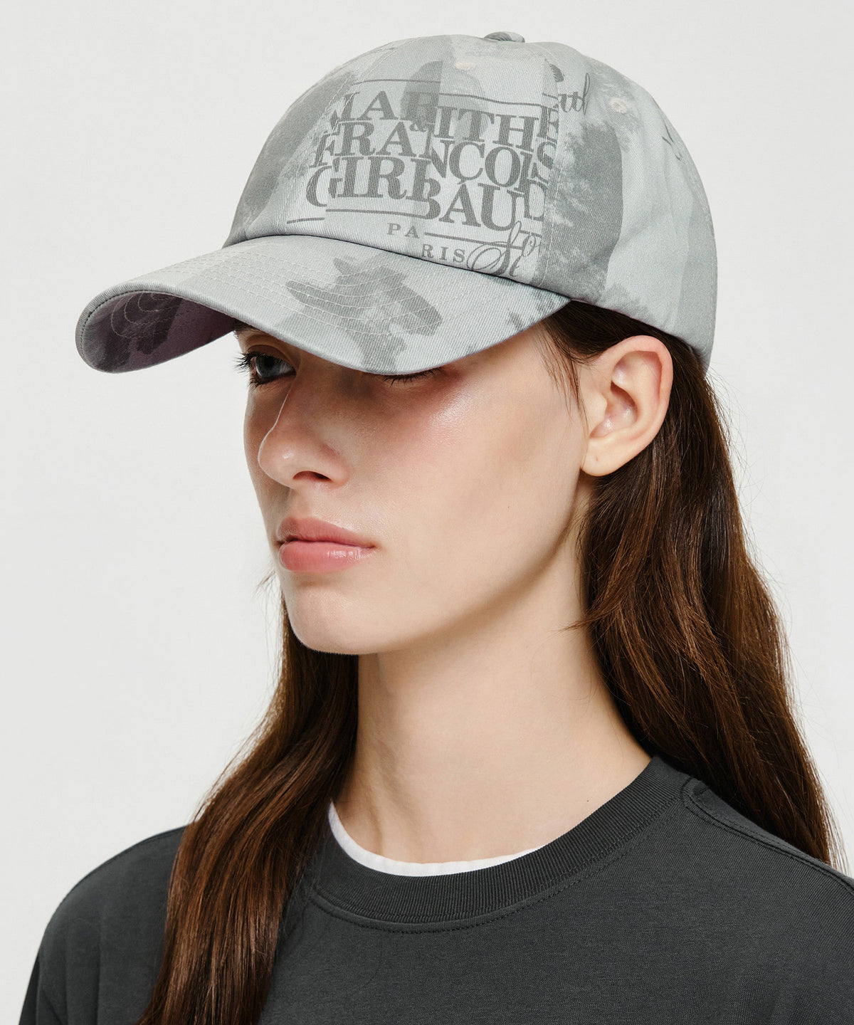 Marithe & Francois Girbaud - Seoul Exclusive Graphic Cap (Gray) product image 6 | TRAB K-Fashion Australia