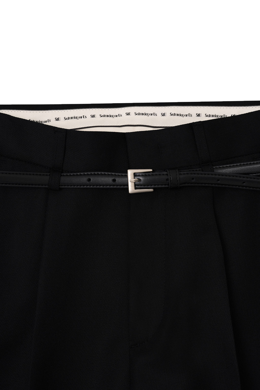 STU - Crease Belt Slacks (Black) product image 11 | TRAB K-Fashion Australia