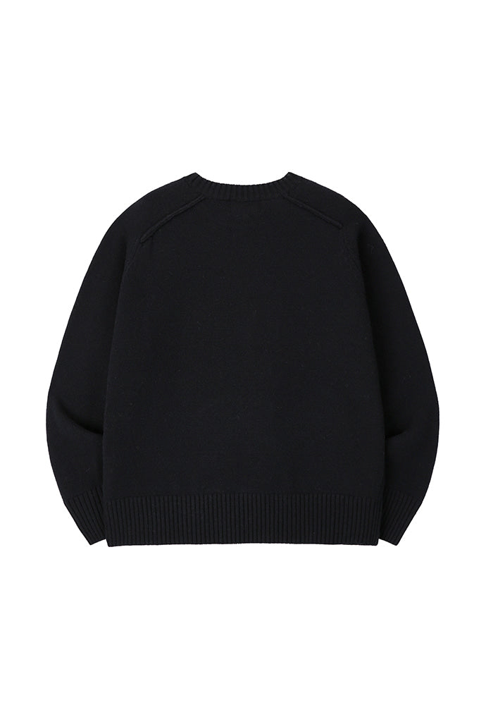 Art if acts - Fingerhole Saddle Neck Knit (Dark Navy) product image 8 | TRAB K-Fashion Australia