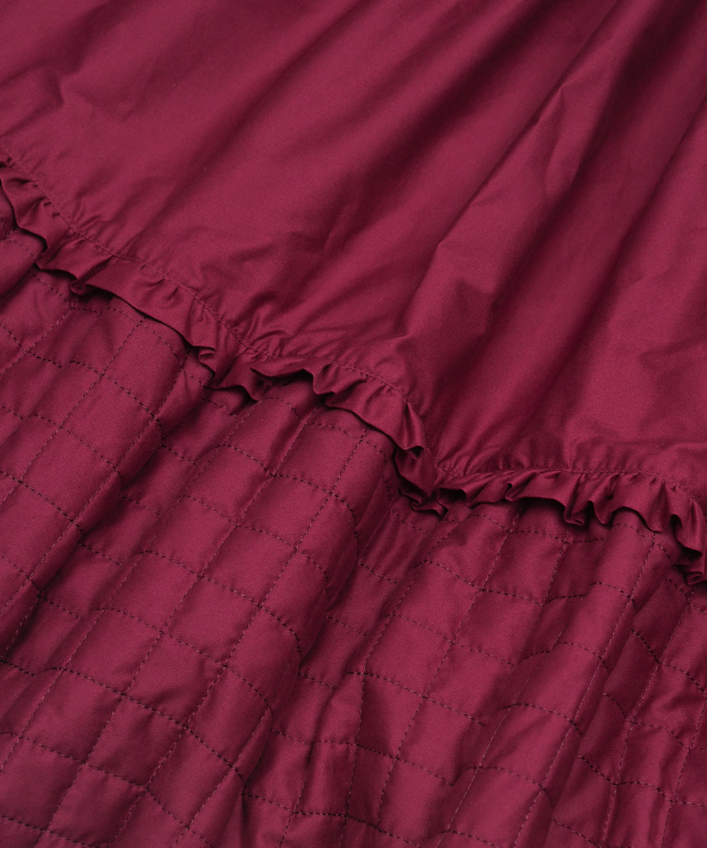 Coyseio - Quilted Shirring Balloon Skirt (Burgundy) product image 15 | TRAB K-Fashion Australia