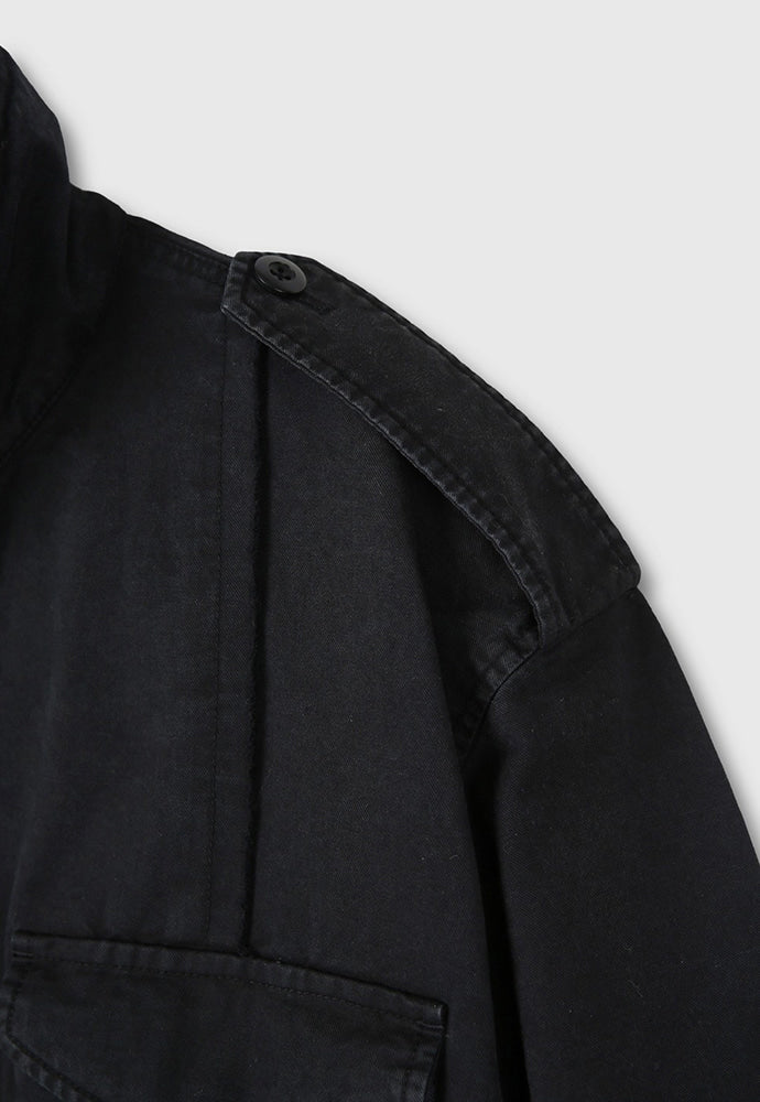 Tonywack - Garment-Dyed Gabardine Oversized Military Jacket (Carbon Pigment) product image 15 | TRAB K-Fashion Australia