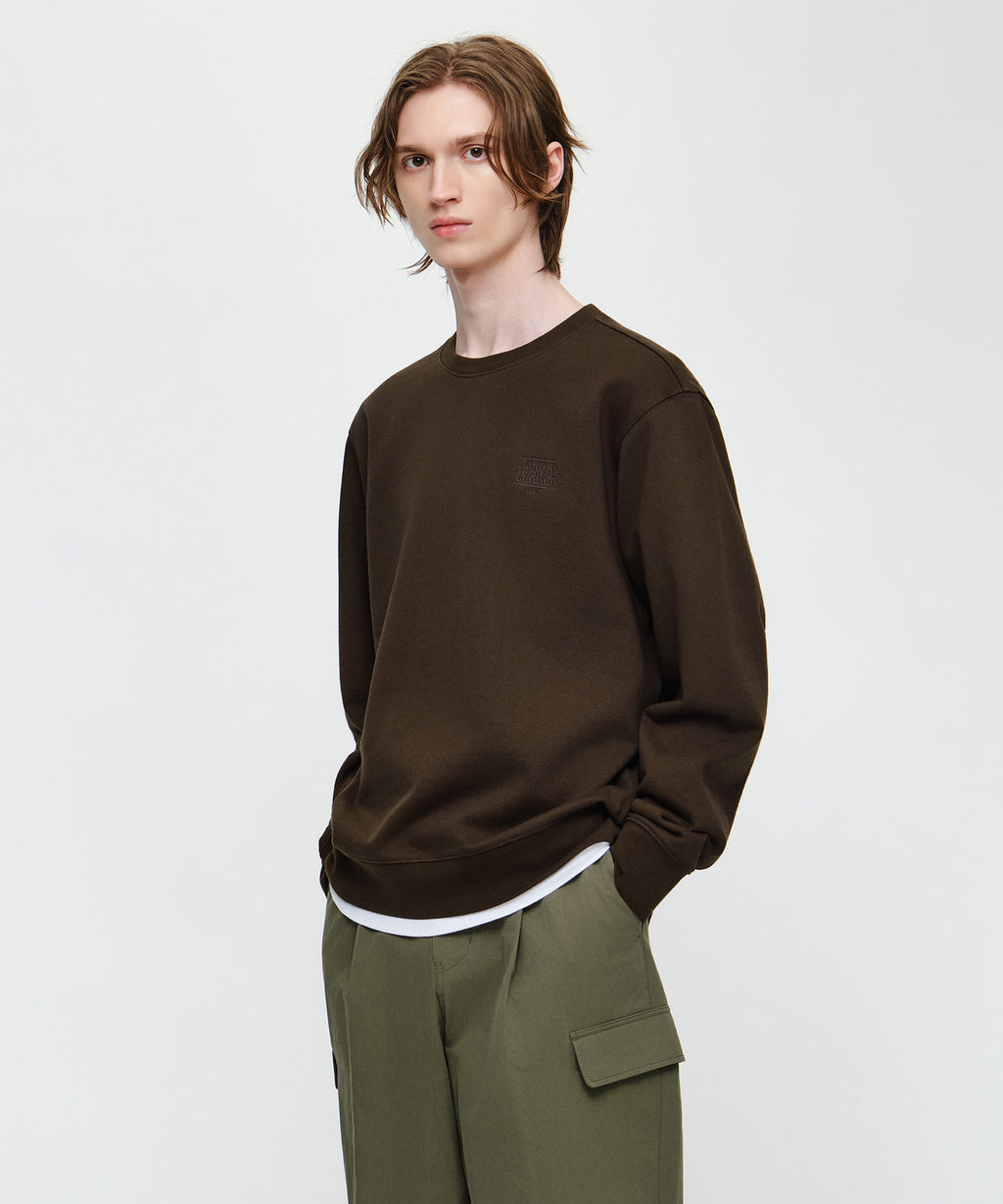 Marithe & Francois Girbaud - Small Classic Logo Embroidery Sweatshirt (Brown) product image 2 | TRAB K-Fashion Australia