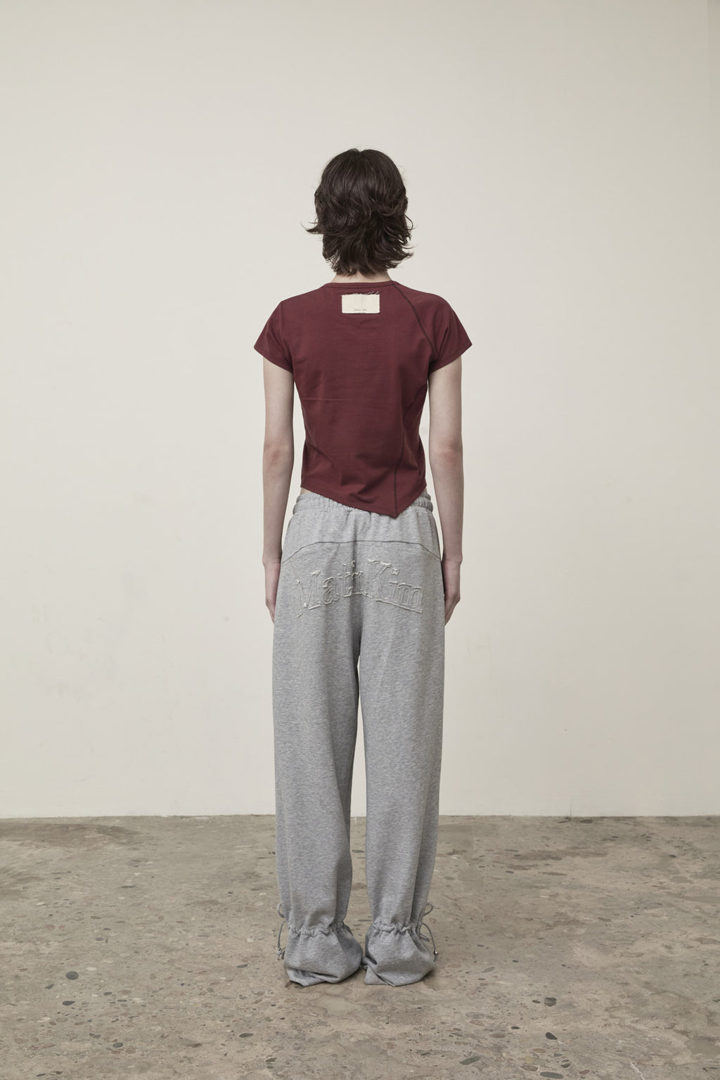 Matin Kim - Twist Point Slim Top (Burgundy) product image 7 | TRAB K-Fashion Australia